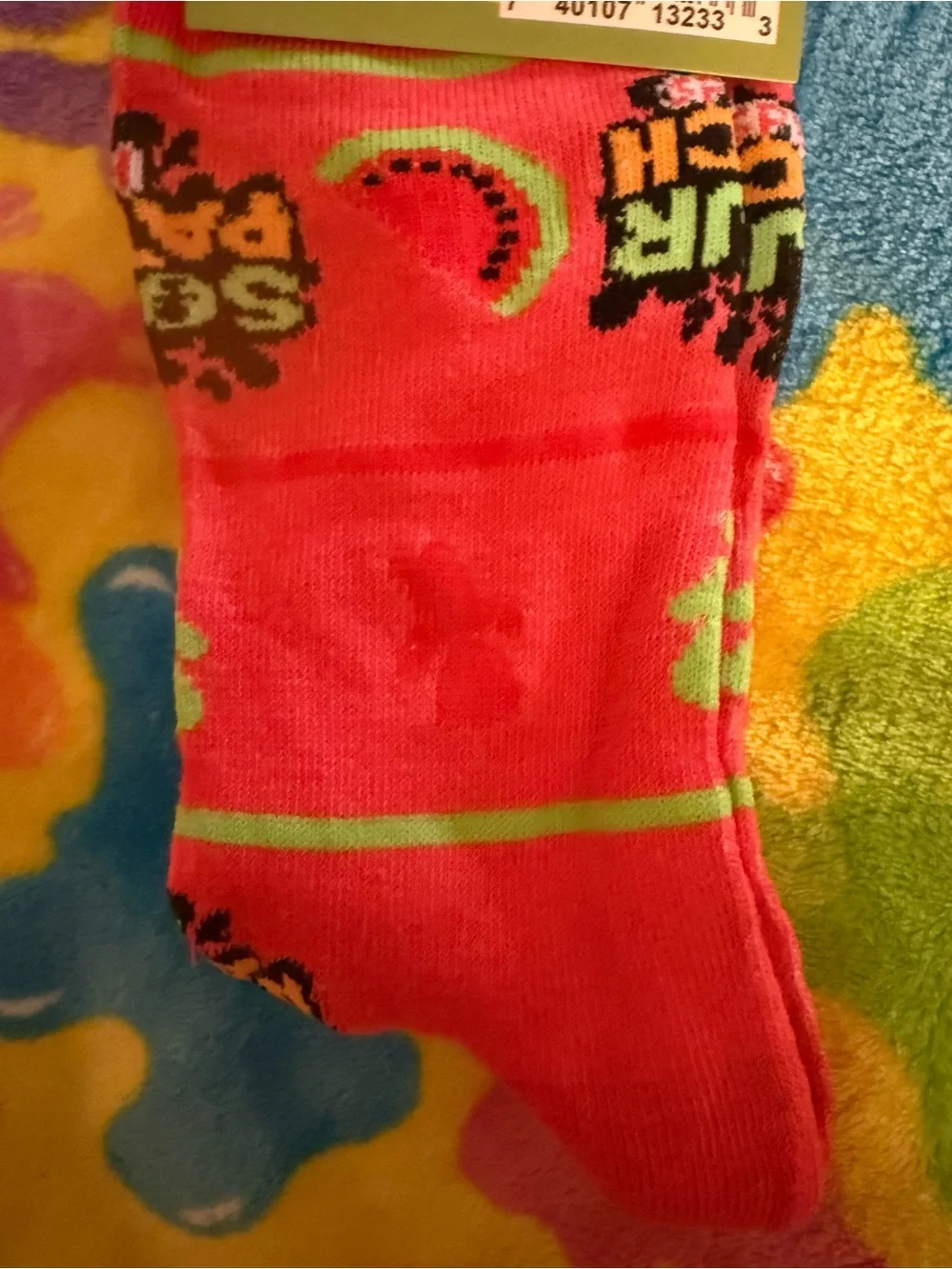 Bnwt sour patch watermelon crew socks
